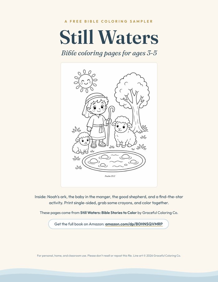 Cover of the free Still Waters coloring sampler